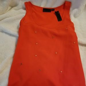 NWT Orange Tank with accents